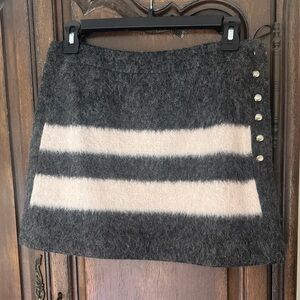 Stylish Gray and Cream Women's Skirt